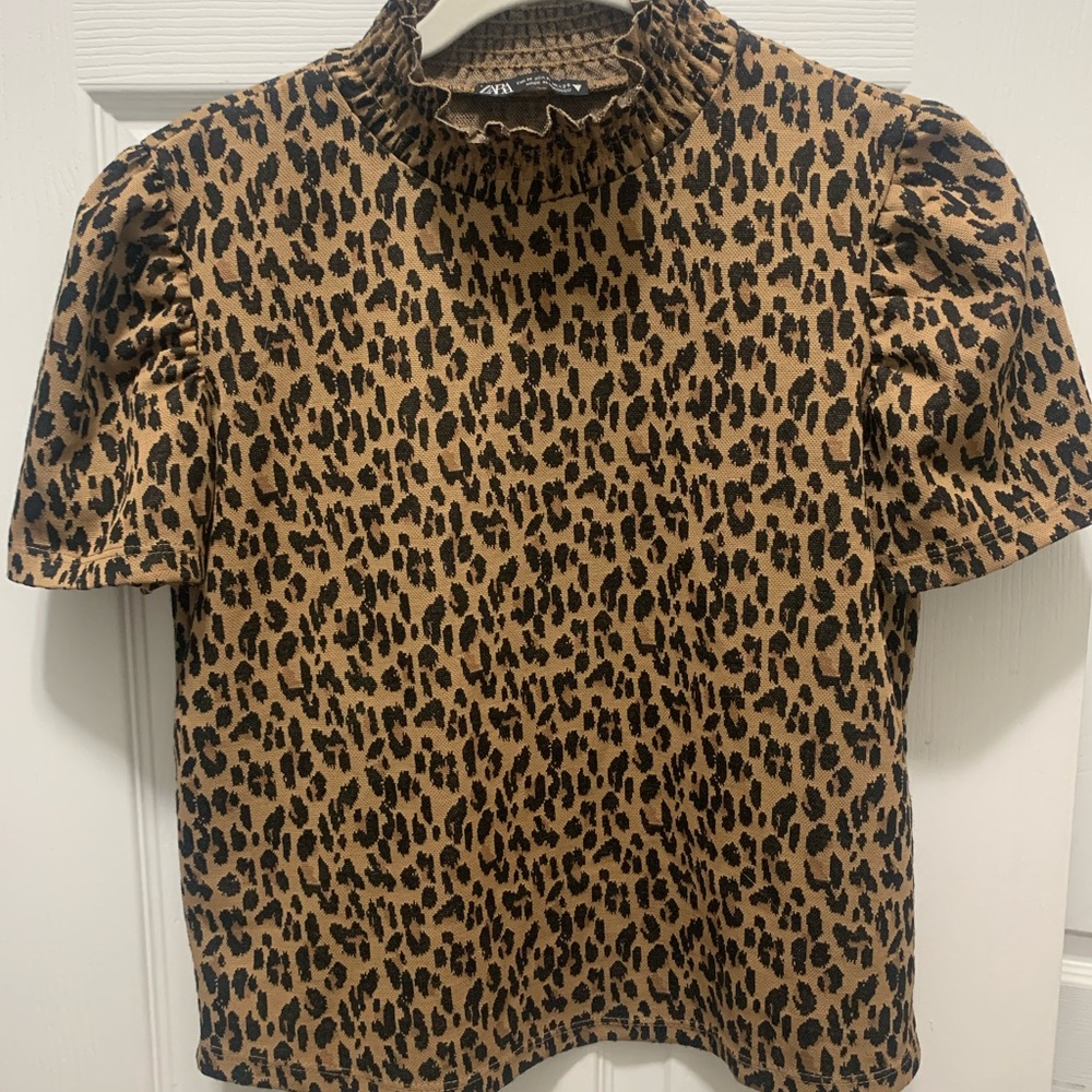 Zara Leopard Top
